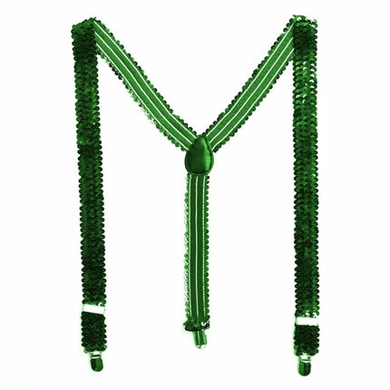 Bretelle verdi con paillettes