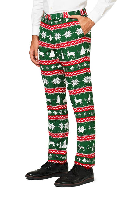 Groen Rode Pak Kerstmis van OppoSuits koop je bij Partywinkel