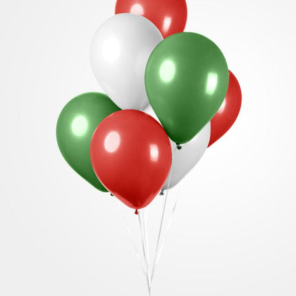 Groen Wit Rode Ballonnen 30cm 10st van WeFiesta koop je bij Partywinkel