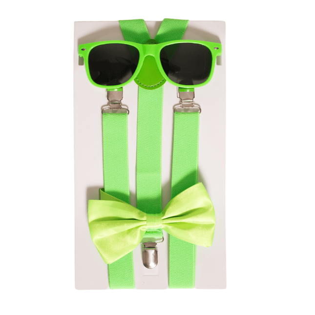 Groene Accessoireset Neon 3 delig van Partychimp koop je bij Partywinkel