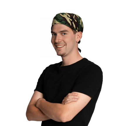 Groene Bandana Comuflage 52cm van Partychimp koop je bij Partywinkel