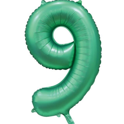 Groene Cijfer Ballon 9 Jaar Glans 86cm van WeFiesta koop je bij Partywinkel