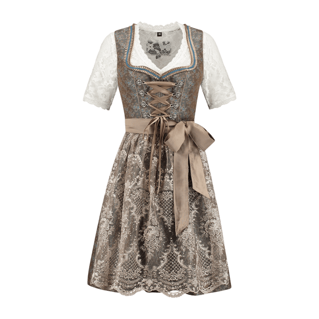 Groene Dirndl Jurk Oktoberfest Dames Jaquard van Haus Huberts koop je bij Partywinkel