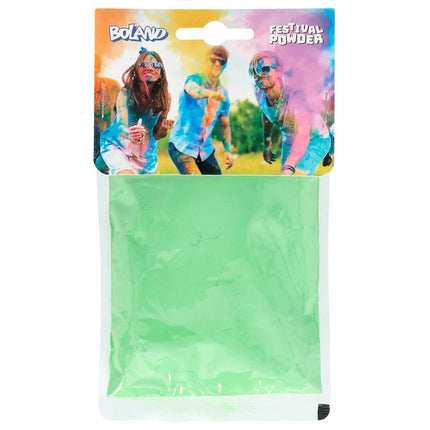 Groene Holi Poeder 70gr van Boland koop je bij Partywinkel
