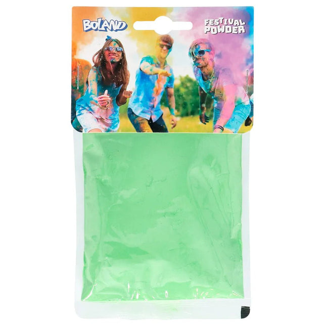 Groene Holi Poeder 70gr van Boland koop je bij Partywinkel