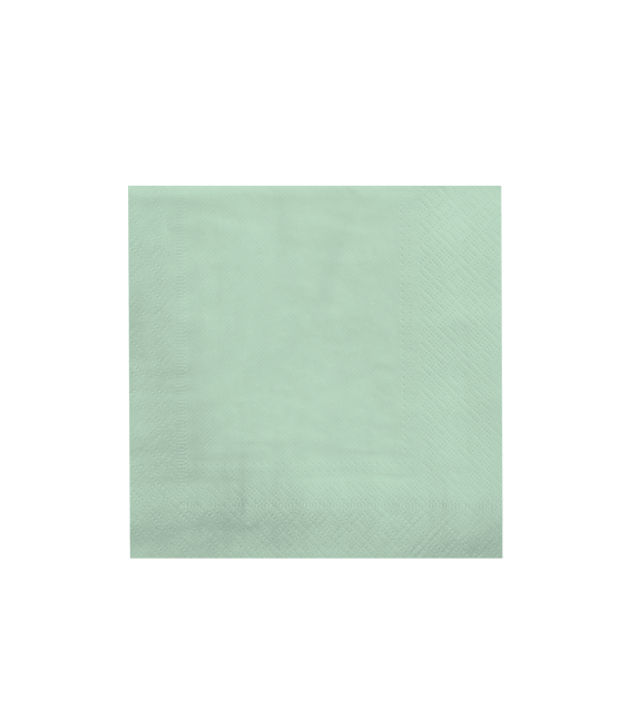 Groene Servetten Pastel 16,5cm 8st van Paper Dreams koop je bij Partywinkel