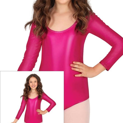 Gympakje Fuchsia Meisje Metallic van Fiestas Guirca koop je bij Partywinkel