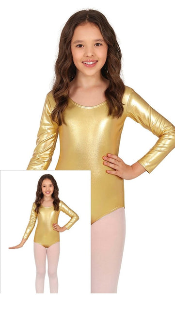 Gympakje Goud Meisje Metallic van Fiestas Guirca koop je bij Partywinkel