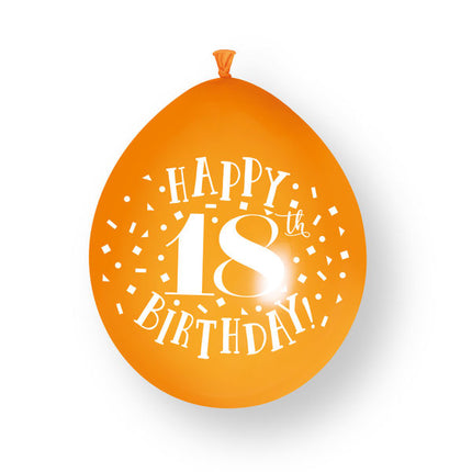 Palloncini in lattice da 10 ct "Happy 18th Birthday" da 23 cm