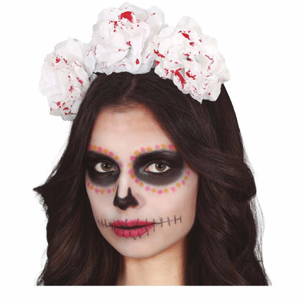 Haarband Bloederige Bloemen van Fiestas Guirca koop je bij Partywinkel