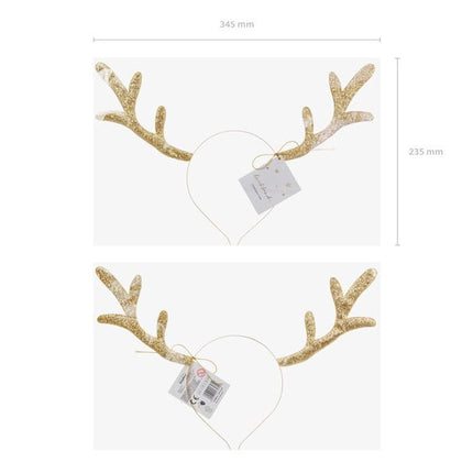 Haarband Rendier Goud 34,5cm van Partydeco koop je bij Partywinkel