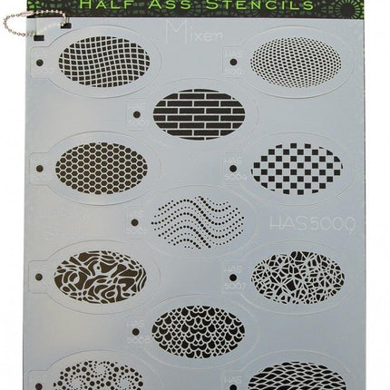 Half Ass Schmink Sjabloon Mixer van Bad Ass Stencils koop je bij Partywinkel