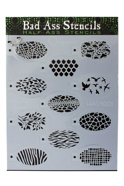 Half Ass Schmink Sjabloon Organic van Bad Ass Stencils koop je bij Partywinkel