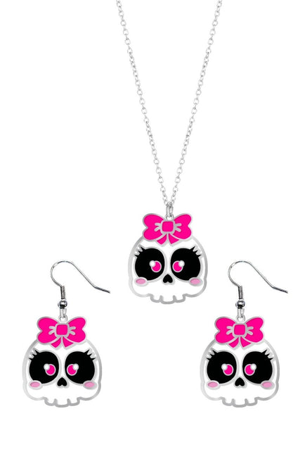 Halloween Accessoireset Ketting En Oorbellen Schedel van Fiestas Guirca koop je bij Partywinkel