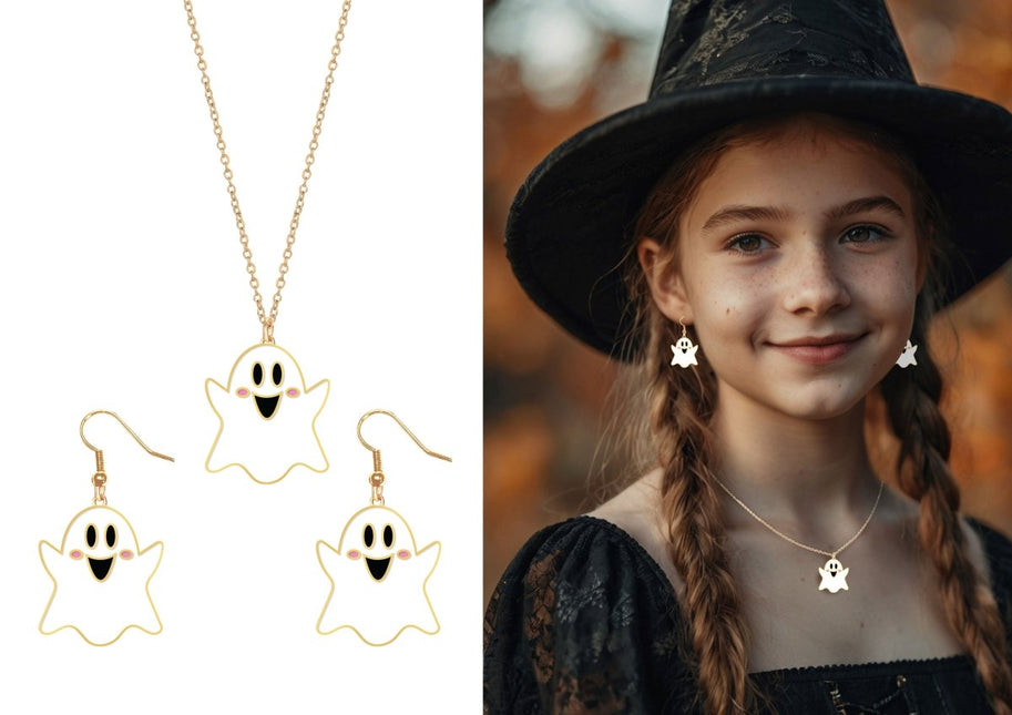 Halloween Accessoireset Ketting En Oorbellen Spook van Fiestas Guirca koop je bij Partywinkel