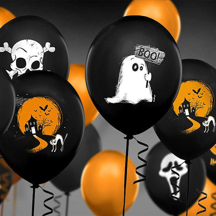 Halloween Ballonnen Boo! 30cm 6st van Partydeco koop je bij Partywinkel