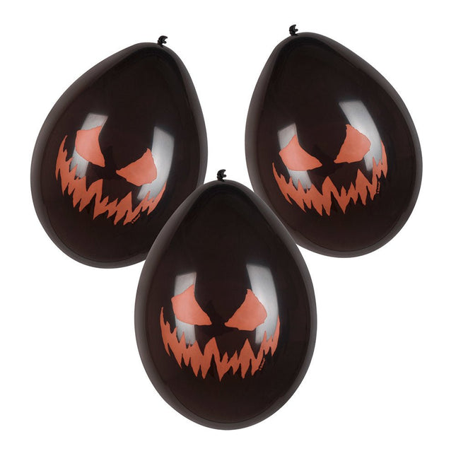Halloween Ballonnen Creepy Pumpkin 25cm 6st van Boland koop je bij Partywinkel