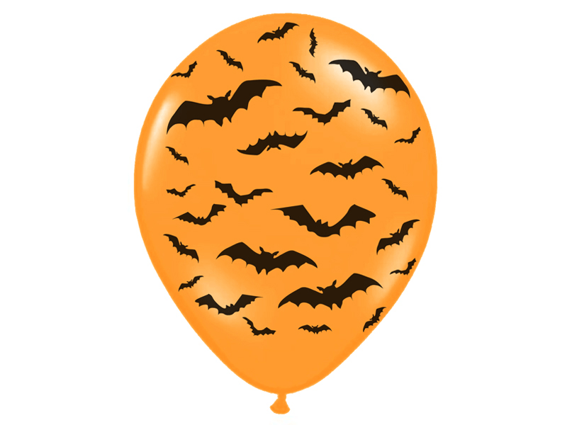 Halloween Ballonnen Vleermuis 30cm 6st van Partydeco koop je bij Partywinkel