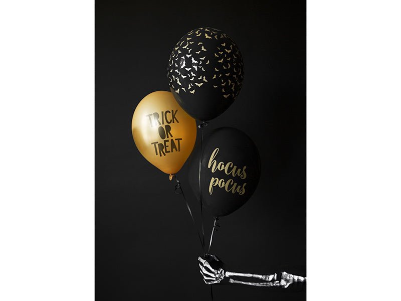 Halloween Ballonnen Vleermuis Zwart 30cm 6st van Partydeco koop je bij Partywinkel