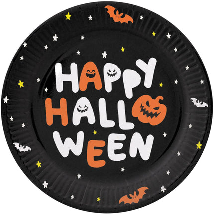 Halloween Borden Happy Halloween Halloween BoOo! 23cm 8st van Folat koop je bij Partywinkel