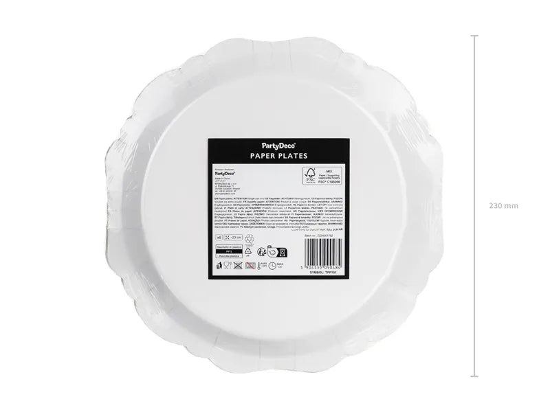 Halloween Borden Spin Gestreept 23cm 6st van Partydeco koop je bij Partywinkel