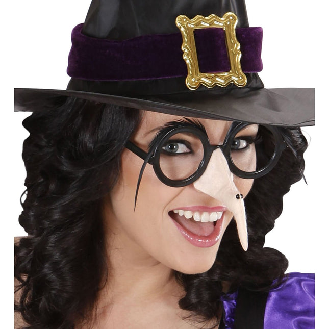 Halloween Bril Met Heksenneus van Widmann koop je bij Partywinkel