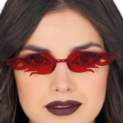 Halloween Bril Rood Vuur van Fiestas Guirca koop je bij Partywinkel