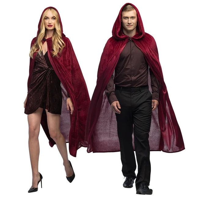 Halloween Cape Bordeaux Rood van Boland koop je bij Partywinkel