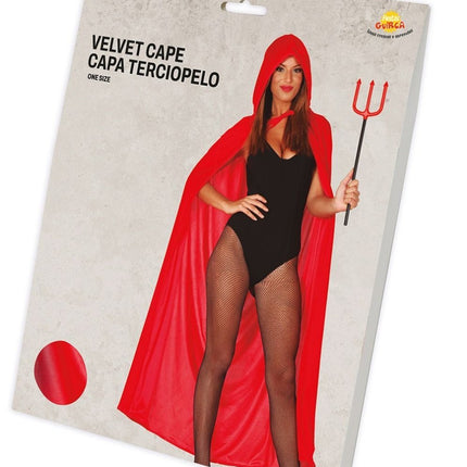 Halloween Cape Kap Rood 1,3m van Fiestas Guirca koop je bij Partywinkel