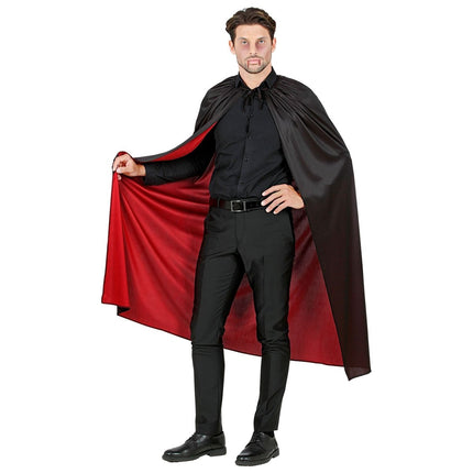 Halloween Cape Rood Zwart 1,3m van Widmann koop je bij Partywinkel