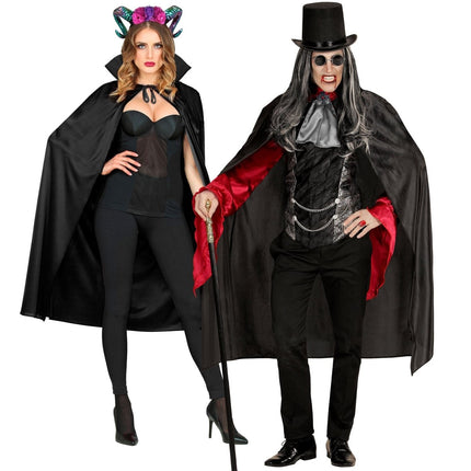 Halloween Cape Zwart 1,15m van Widmann koop je bij Partywinkel