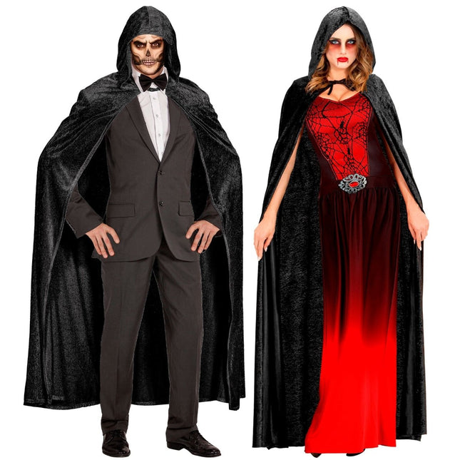 Halloween Cape Zwart 1,5m van Widmann koop je bij Partywinkel
