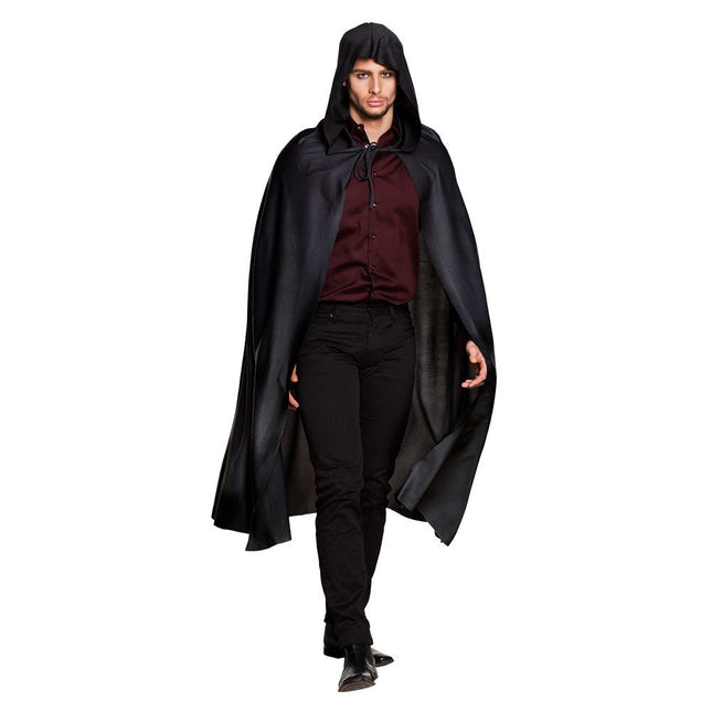 Halloween Cape Zwart Grijs 1,7m van Boland koop je bij Partywinkel