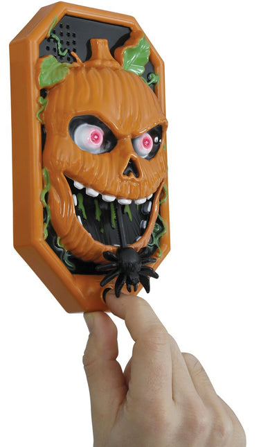 Halloween Deurbel Pompoen Met Licht, Geluid En Beweging van Fiestas Guirca koop je bij Partywinkel