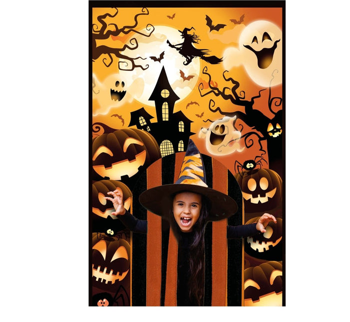 Halloween Deurgordijn Pompoenen 2,4m - Partywinkel - 8434077265055