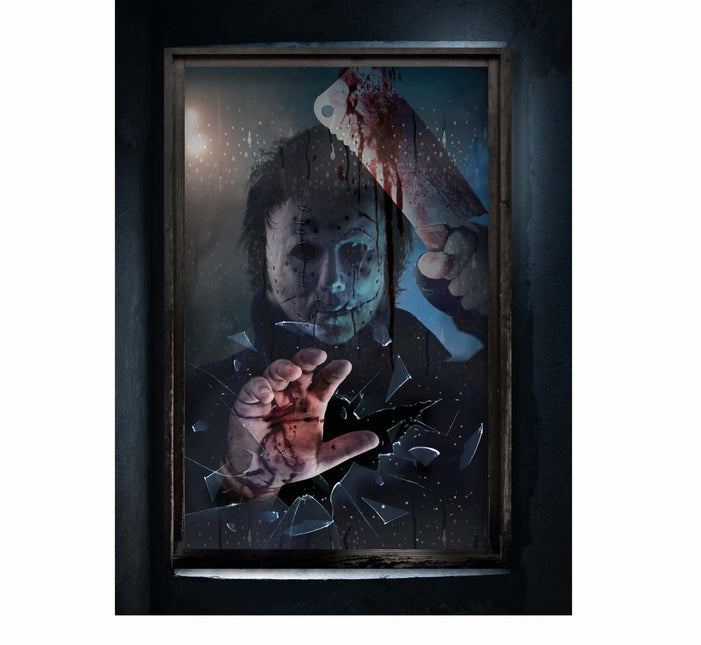 Halloween Deurposter Bijl 120cm x 80cm van Fiestas Guirca koop je bij Partywinkel