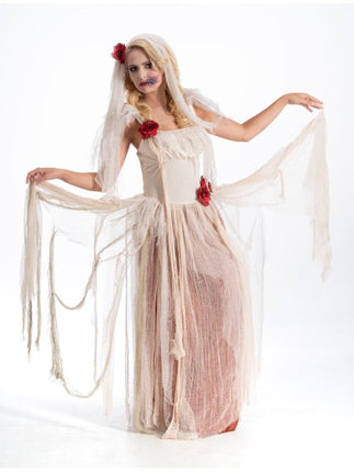 Costume da sposa fantasma Cristina da donna, 2 pezzi