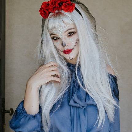 Halloween Haarband Bruidssluier - Partywinkel - 5904555057678