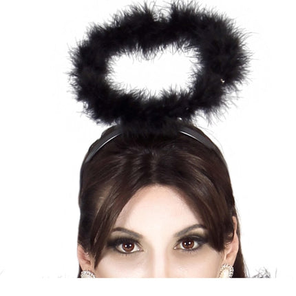 Halloween Haarband Engel Zwart van Fiestas Guirca koop je bij Partywinkel