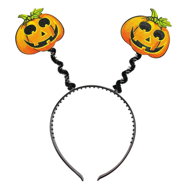 Halloween Haarband Groen Oranje Pompoenen van Widmann koop je bij Partywinkel