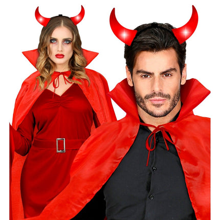 Halloween Haarband Rood Zwart Duivel van Widmann koop je bij Partywinkel