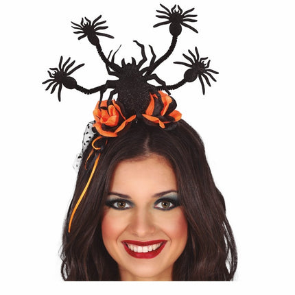 Halloween Haarband Spinnen En Bloemen van Fiestas Guirca koop je bij Partywinkel