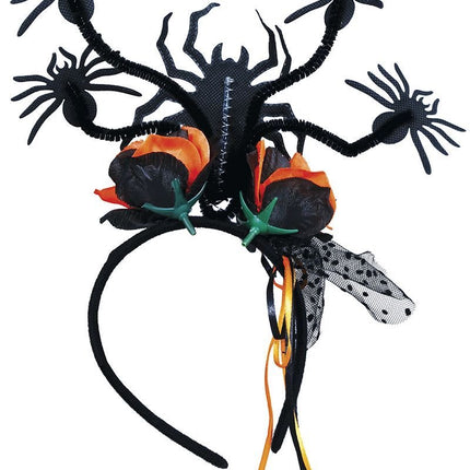 Halloween Haarband Spinnen En Bloemen van Fiestas Guirca koop je bij Partywinkel