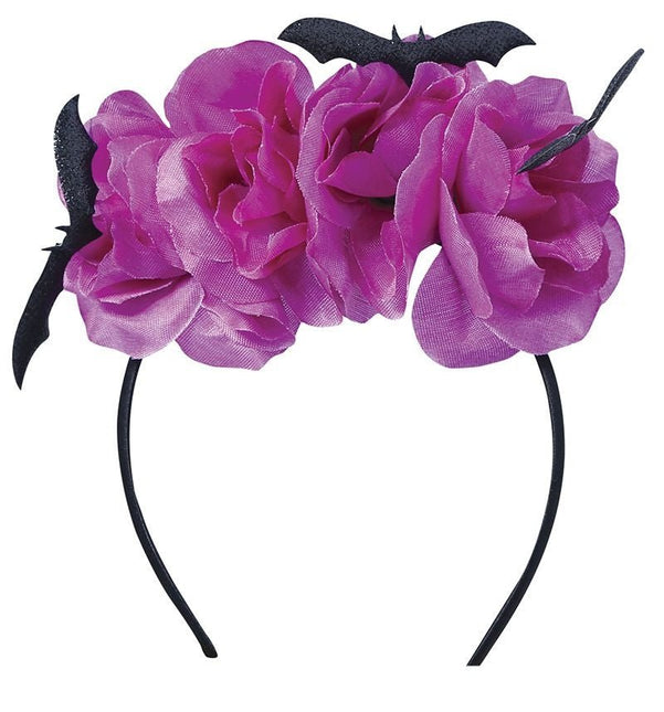 Halloween Haarband Vleermuis Bloemen van Fiestas Guirca koop je bij Partywinkel