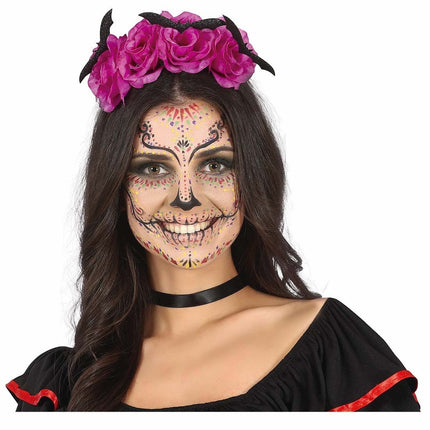 Halloween Haarband Vleermuis Bloemen van Fiestas Guirca koop je bij Partywinkel