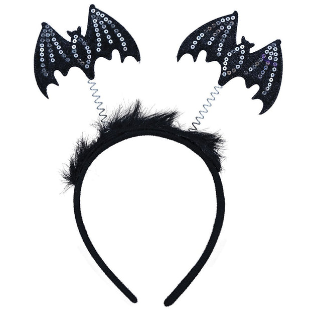 Halloween Haarband Vleermuizen Pailletten van Fiestas Guirca koop je bij Partywinkel