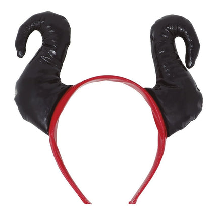 Halloween Haarband Zwarte Hoorns van Fiestas Guirca koop je bij Partywinkel