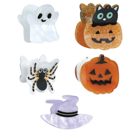 Halloween Haarclip Pompoen En Spook 5st van Fiestas Guirca koop je bij Partywinkel