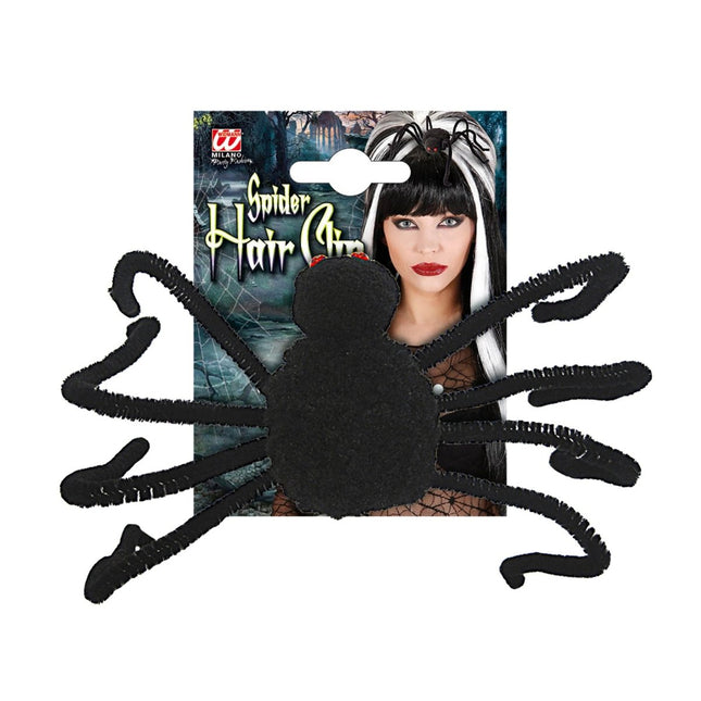 Halloween Haarclip Zwart Spin van Widmann koop je bij Partywinkel