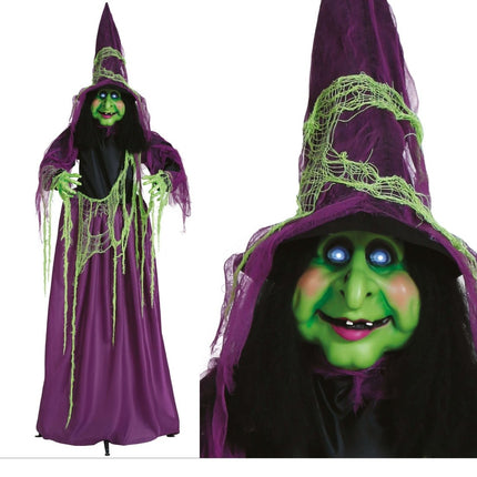 Halloween Hangdecoratie Heks 1,9m - Partywinkel - 8434077248546